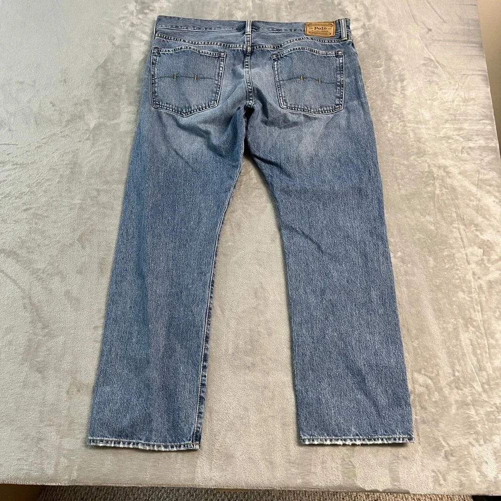 Vintage Polo Ralph Lauren Hampton Straight Jeans Mens 36x30 Blue Denim Western